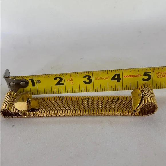 VINTAGE RARE NAPIER MEN’s GOLD TONE BRACELET WITH SAFETY CHAIN - Picture 6 of 10